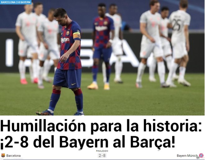 Kranten na Barcelona - Bayern München (2-8): ‘Zege van de eeuw’ versus ‘Historische slachting’