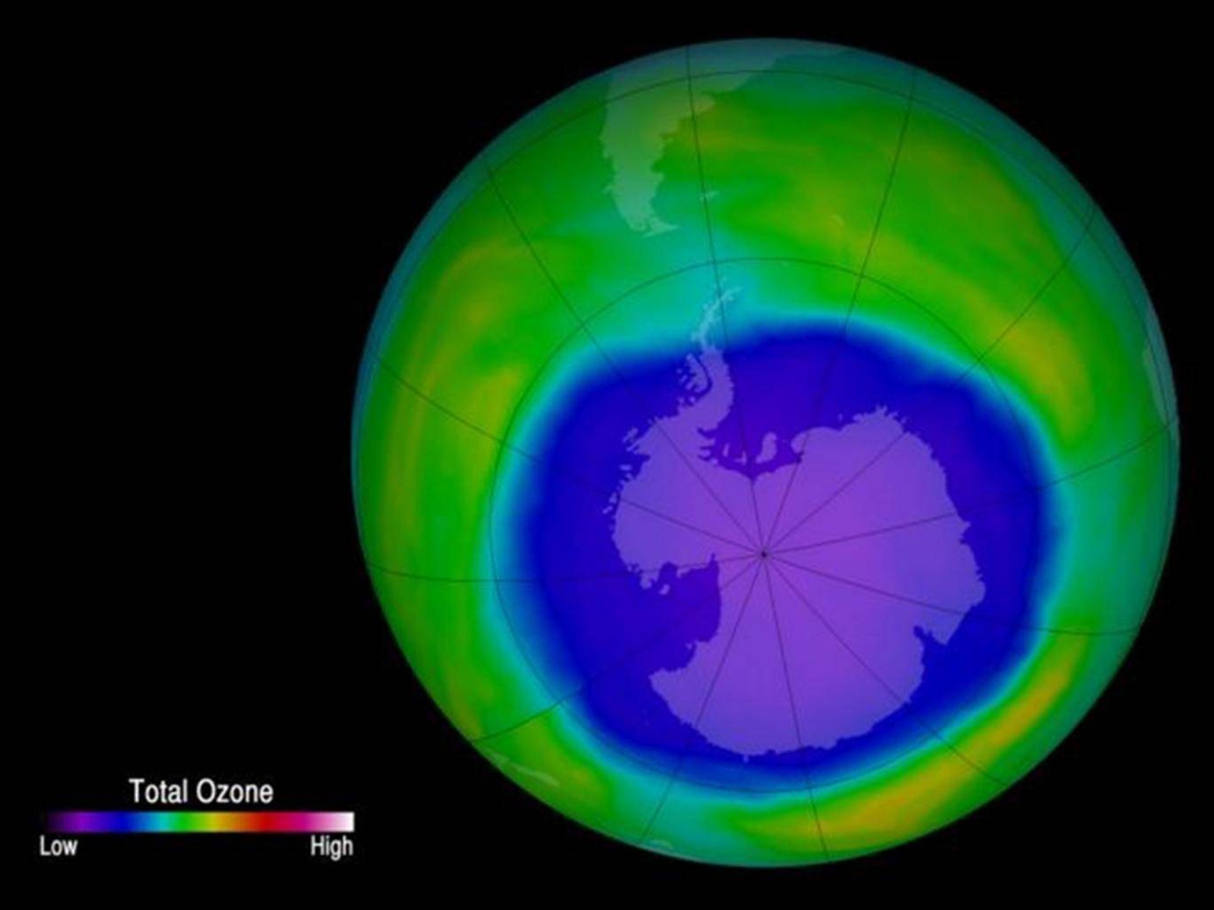 Ozone hole over Antarctica one of the largest and deepest …