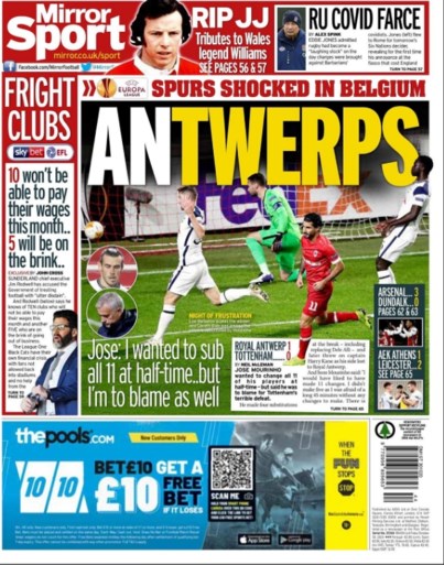 Antwerp siert covers van Britse sportkranten: ‘Verdiende overwinning met Ritchie De Laet in majestueuze vorm’