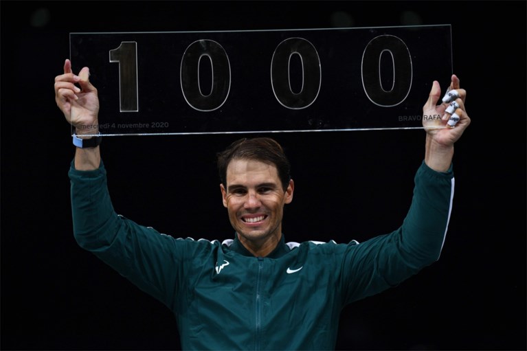 Feestje! Rafa Nadal boekt in Parijs de duizendste zege uit zijn carrière