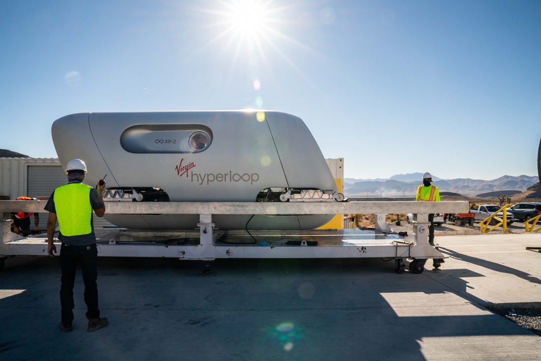 For the first time, two passengers are traveling on Virgin hyperloop