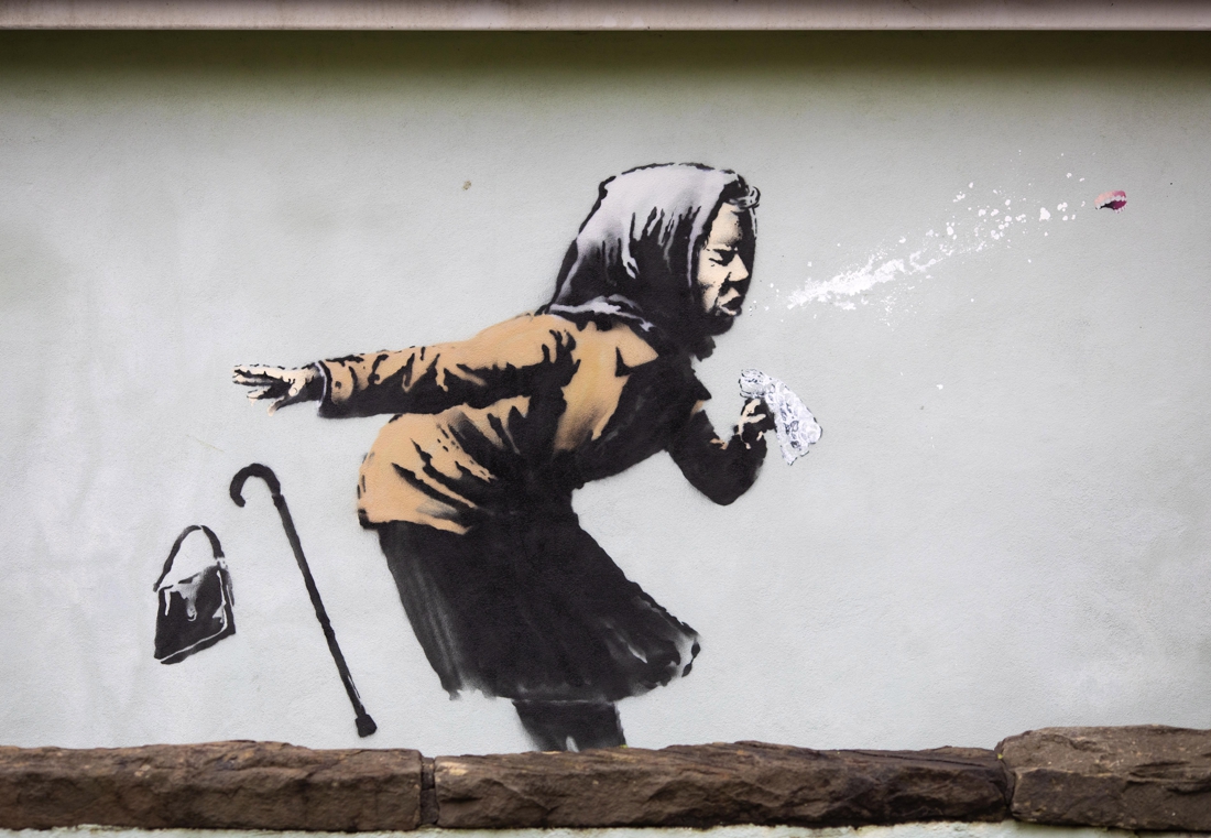 New mural from Banksy in Bristol, UK