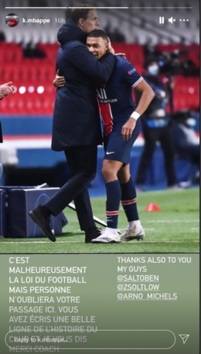 Kylian Mbappé bedankt coach Tuchel: “Niemand zal uw passage hier vergeten”