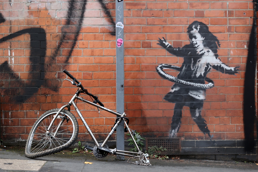 Werk van Banksy in Nottingham verkocht en uit gevel gehaald De Standaard