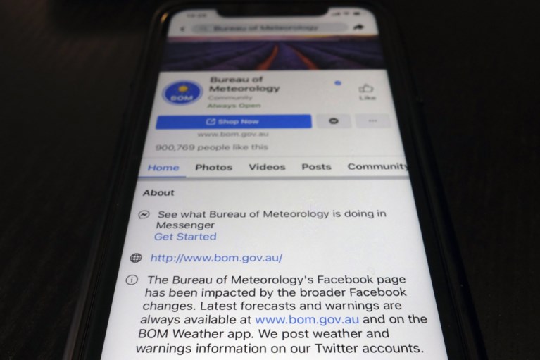 Facebook bant nieuws uit Australië