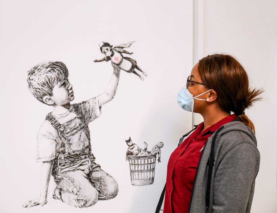 Banksy auctions work to raise money for British health …