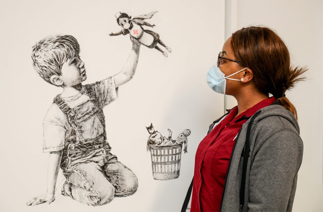 Record proceeds from Banksy’s work go to healthcare sector