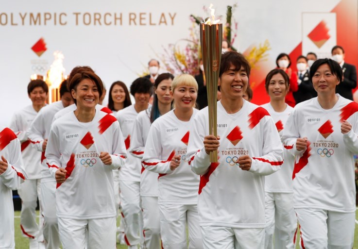 Olympische Spelen Tokio: Fakkeltocht olympische vlam van start in Fukushima
