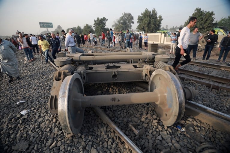 Treinongeval in Egypte: 11 doden en 98 gewonden
