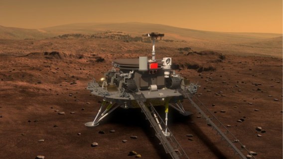 Chinees ruimtetuig klaar voor landing op Mars 