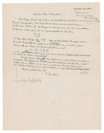 Handgeschreven brief Albert Einstein levert 1,2 miljoen euro op