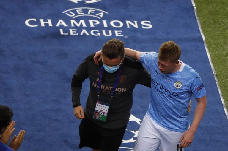 Kevin De Bruyne na botsing in tranen van het veld tijdens Champions League-finale