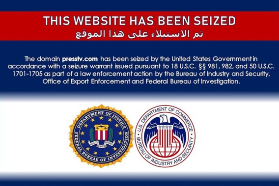 VS blokkeren Iraanse nieuwssites: ‘Deze website is in beslag genomen’