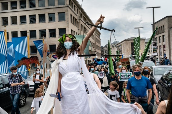 Honderd actievoerders in Brussel voor strafbaar maken ecocide
