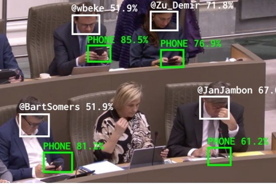 Kunstproject neemt gsm-gebruik Vlaams Parlement onder de loep, voorzitter Homans sust: ‘Noodzakelijke werkmiddelen’