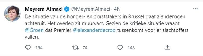 Moet premier ingrijpen? Partijvoorzitters kibbelen op Twitter over hongerstakers