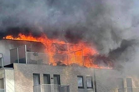 Explosion and heavy fire in the center of Blankenberge