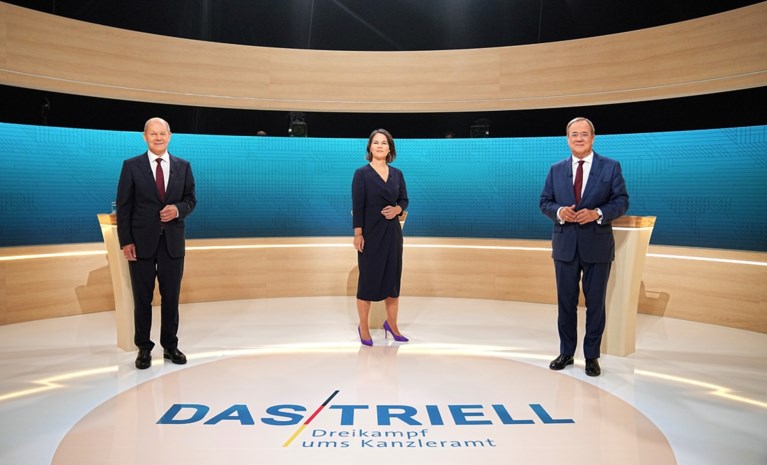 Scholz wint ook tweede televisiedebat Duitse verkiezingen, Laschet sluit ondergeschikte rol in regering niet uit