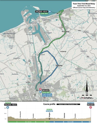 Ontdek hier de parcours van het Flanders2021 WK Wielrennen!