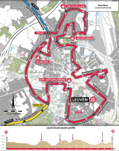 Ontdek hier de parcours van het Flanders2021 WK Wielrennen!