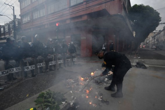 Gewelddadig protest van ex-soldaten die schadevergoeding vragen in Guatemala