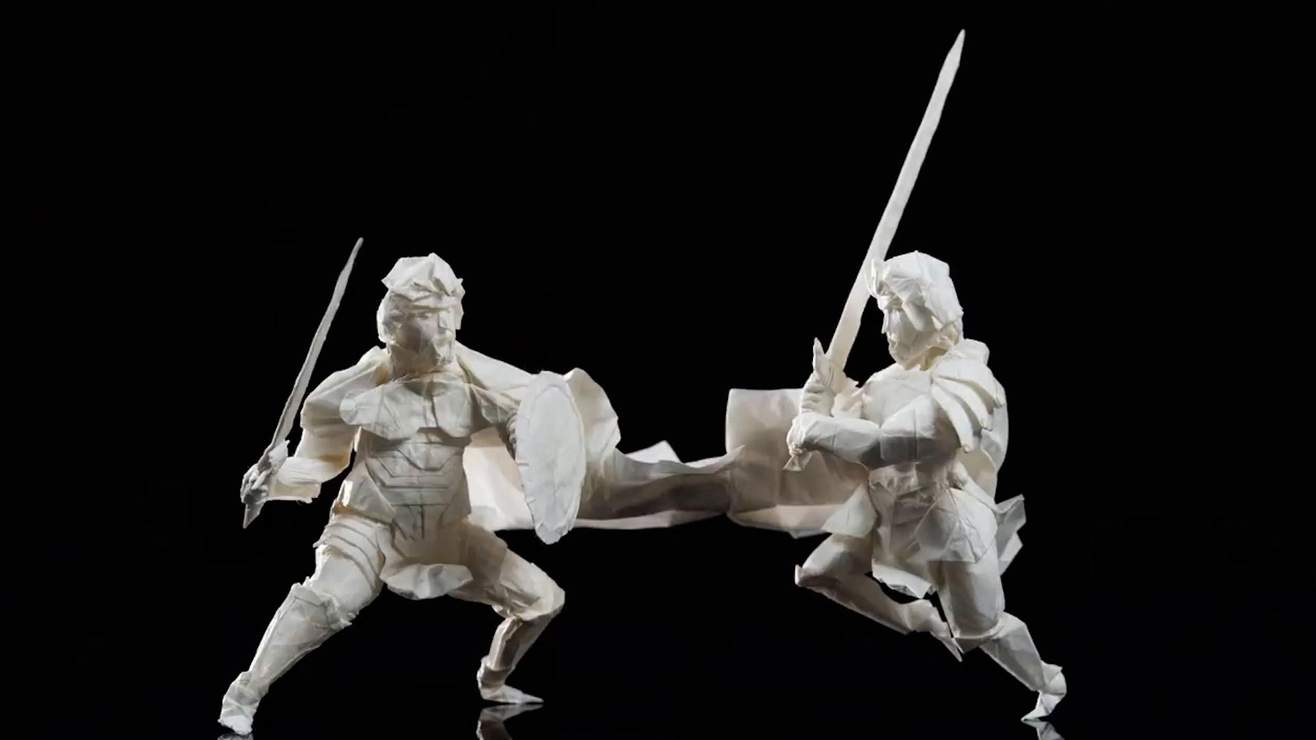 Folding art for advanced users: after two years of folding, origami is finished with the artist