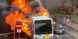 Lijnbus gaat in vlammen op, reizigers en chauffeur kunnen ontkomen   