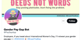 Twitterbot onthult loonkloof van bedrijven die tweeten over Internationale Vrouwendag