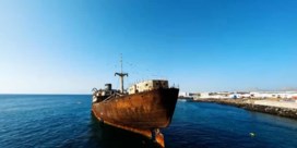 Drone maakt bijzondere beelden van scheepswrak op Lanzarote