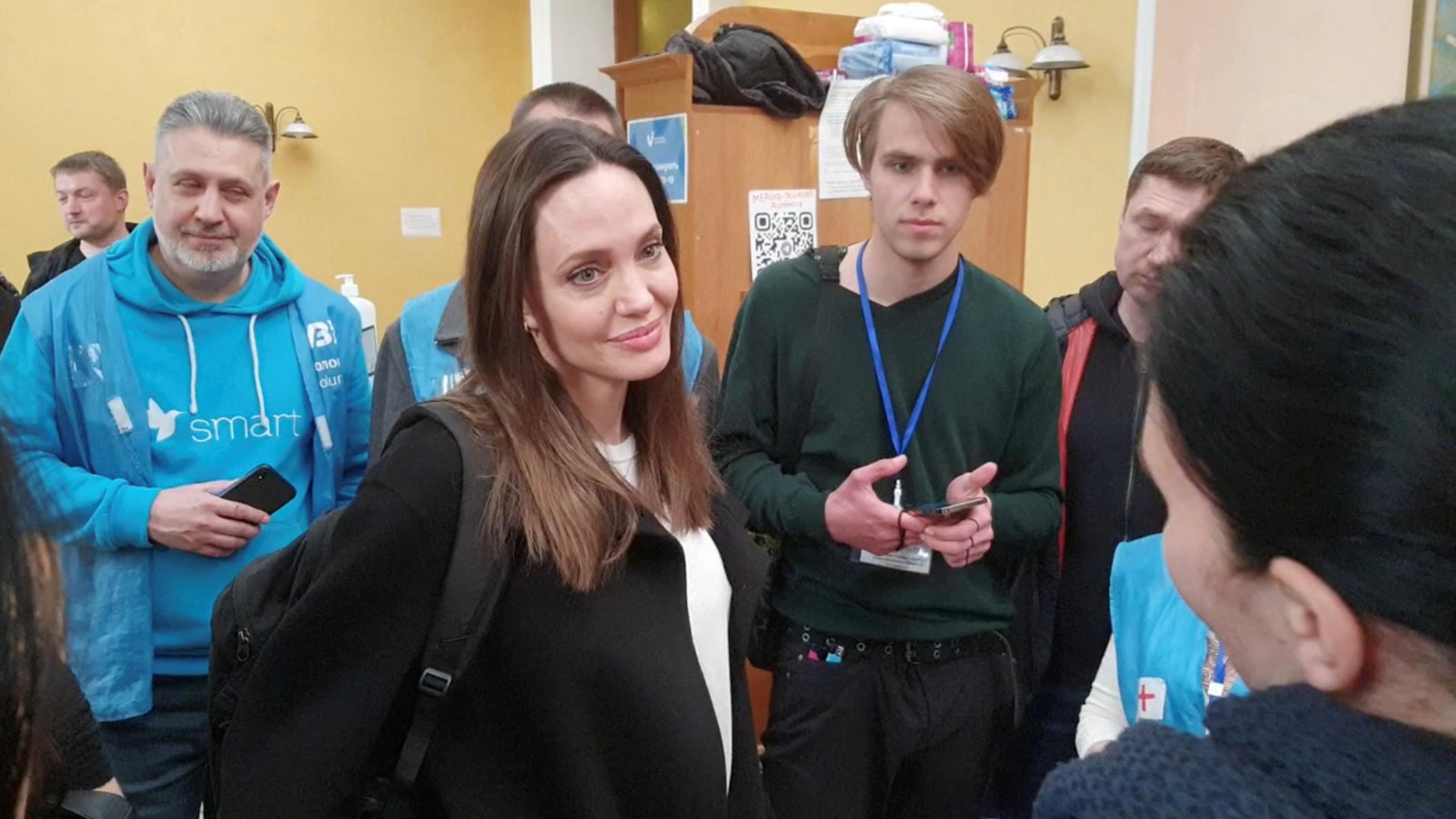 Angelina Jolie makes unexpected visit to Ukrainian city of Lviv