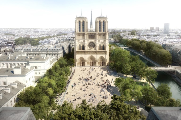 Belgische landschapsarchitect mag omgeving Notre-Dame hertekenen