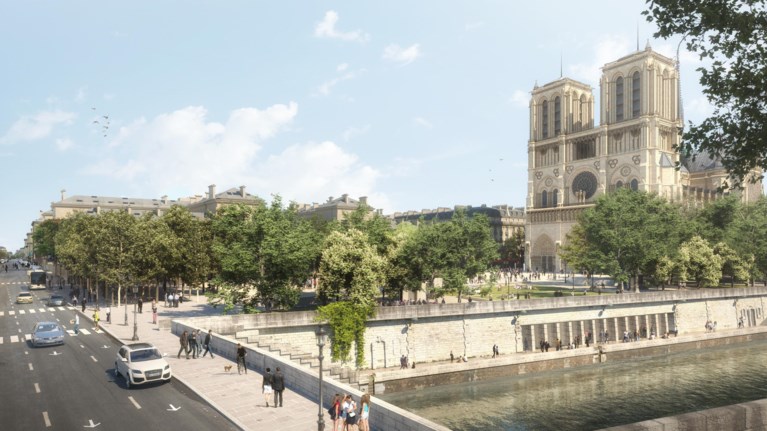 Belgische landschapsarchitect mag omgeving Notre-Dame hertekenen