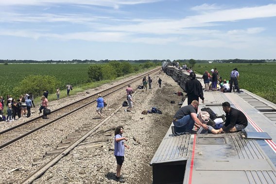 Drie doden bij treinontsporing in de Verenigde Staten
