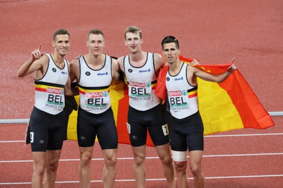Zilver voor de Belgische 4x400 meter-lopers op EK atletiek