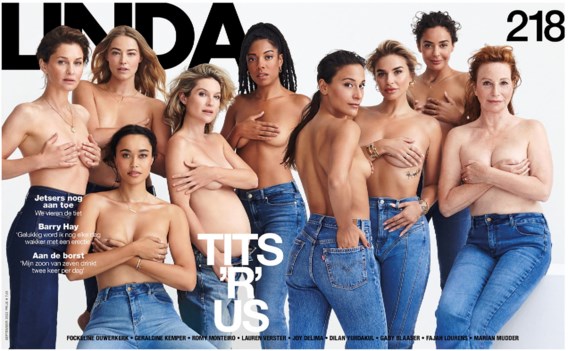 Kritiek op ‘borstencover’ van vrouwenblad Linda: activisten maken meer inclusieve versie