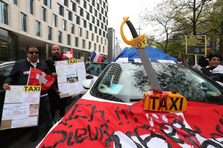 Taxichauffeurs tevreden over actie in Brussel tegen ‘Uberisering’
