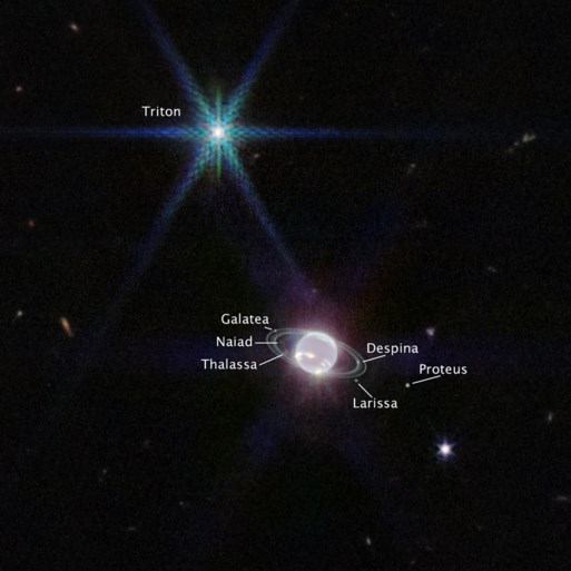 Il James Webb Telescope riesce a catturare gli anelli di Nettuno