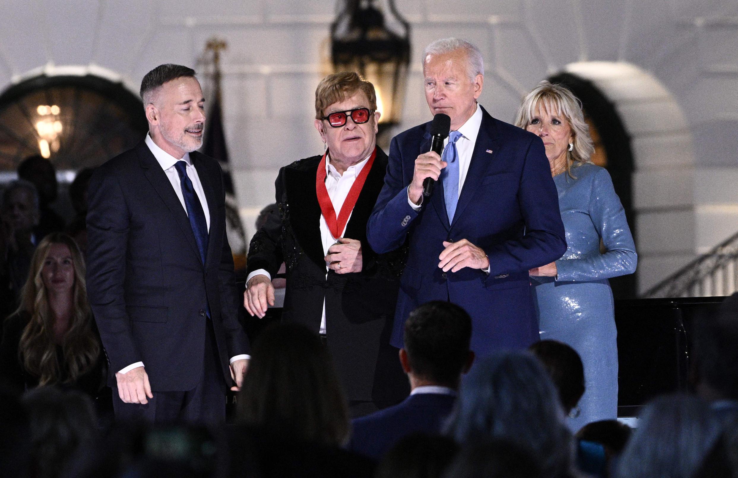 Biden moves Elton John to tears with the White House tribute