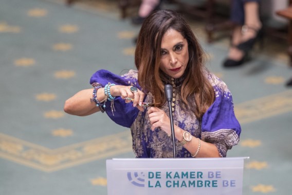 N-VA-Kamerlid Darya Safai knipt haren af in parlement, Hadja Lahbib en Goedele Liekens volgen