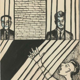 Alice Neel, Men behind bars. 