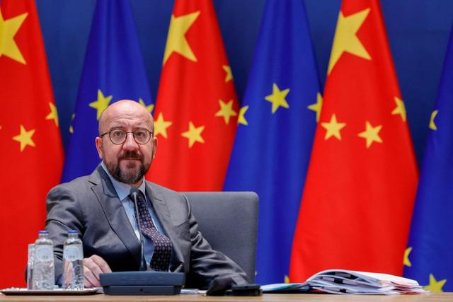 Pihak berwenang China telah membatalkan pidato kritis Charles Michel