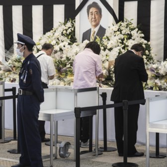 De staatsbegrafenis van Shinzo Abe.