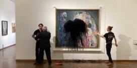 Klimaatactivisten bekladden werk van Klimt in Wenen