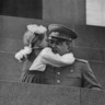 Vadertje Stalin met zijn dochter, die hij kennelijk verkoos boven zijn zoon.
