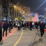 Vuurwerk en dansende jongeren in Brussel na WK-stunt van Marokko tegen Spanje, hier en daar ook weer rellen