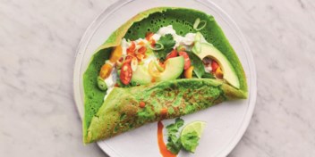 Wat eten we deze week? Knalgroene spinaziepannenkoek van Jamie Oliver