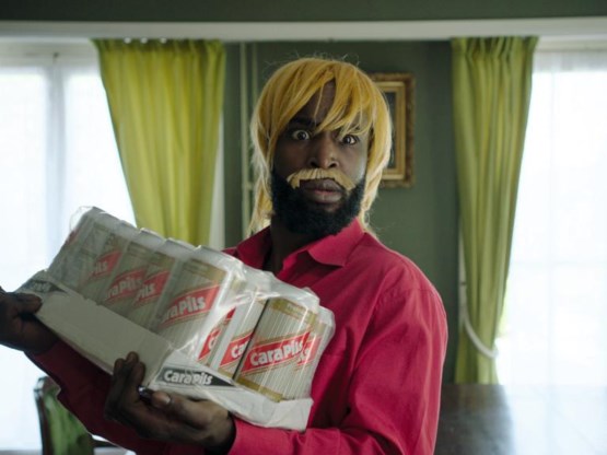 Afro Belgian wins internet award with wig and mustache