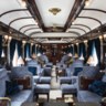Het interieur van de  Venice-Simplon Orient Express is indrukwekkend.