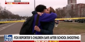 Journaliste omhelst zoon tijdens liveverslag van schietpartij op zijn school