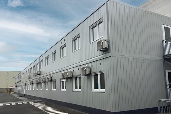 Dergelijke units levert Warsco voor Project One.